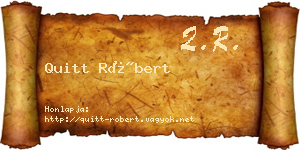 Quitt Róbert névjegykártya