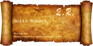 Quitt Róbert névjegykártya